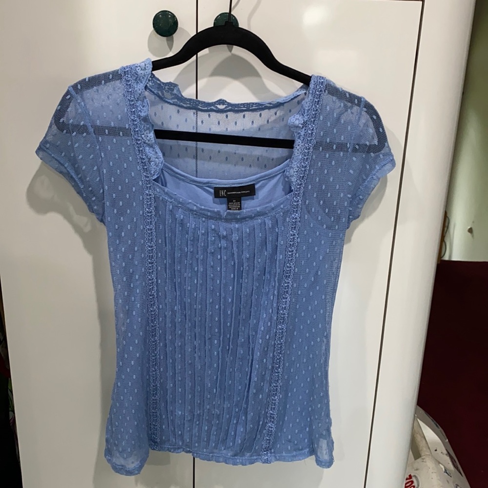 INC  short sleeve blouse with camisole.